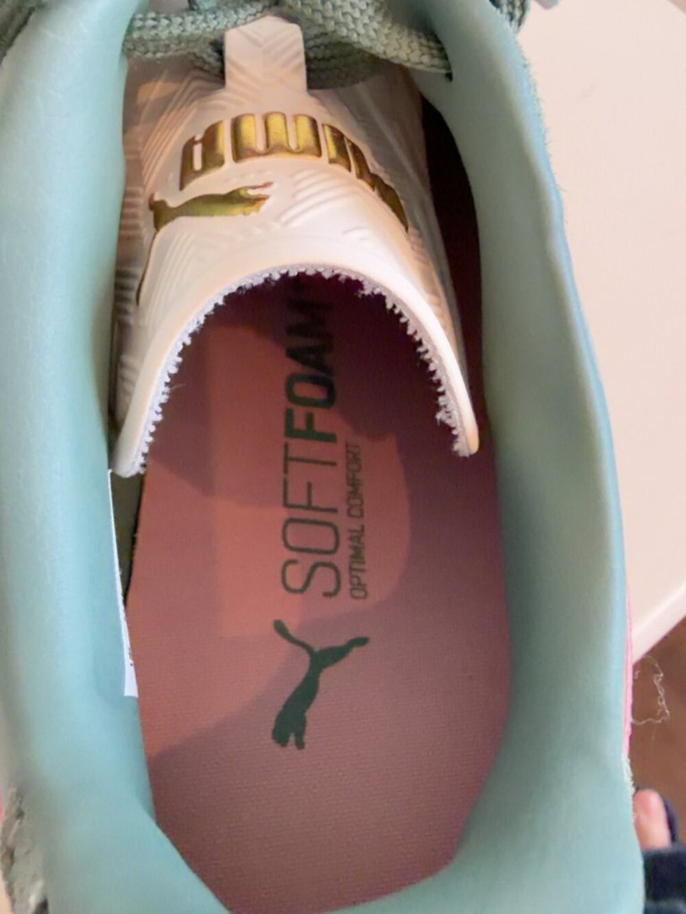 PUMA Club II Era Sneakers | Sage Green & Pink | Gum Sole | Women's 6.5 - Picture 5 of 5